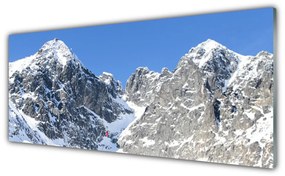 Tablouri acrilice Peisaj de munte Zapada Gri Alb