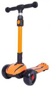 Trotineta copii cu roti luminoase din silicon NOVOKIDS™ Bumble , cu melodii si lumini, 3 roti,pliabila, maner reglabil pe inaltime,maxim 50 kg,