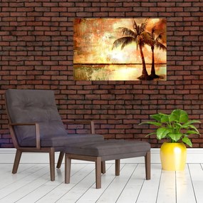 Tablou - Palmieri pe plajă (90x60 cm)