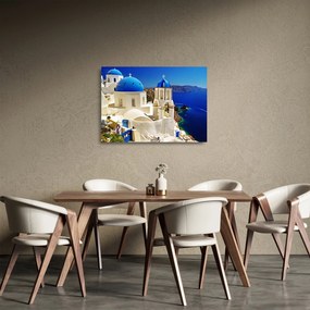 Tablou pe sticlă - Santorini, Grecia (70x50 cm)