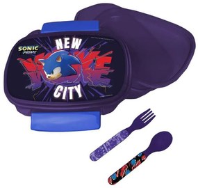 Sonic Ariciul Get Me Cutie pentru Sandwich + Set de Tacâmuri