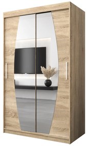Dulap de haine 120 cm Eclipse (Stejar sonoma + Stejar sonoma). 1063398
