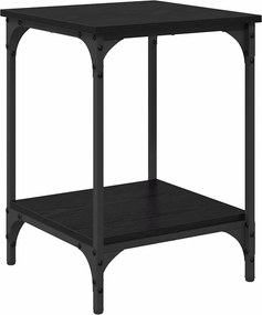 vidaXL Masă de cafea Stejar Negru 40 x 40 x 55 cm Lemn compozit