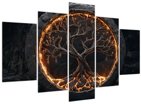 Tablou – Arborele vieții în lavă I. (150x105 cm)