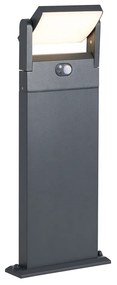 Stâlp de iluminat exterior gri închis cu senzor de mișcare 60cm IP54 Solar - Judge