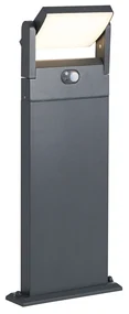Stâlp de iluminat exterior gri închis cu senzor de mișcare 60cm IP54 Solar - Judge