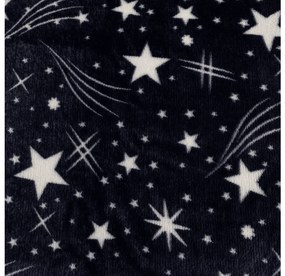 Set lenjerie cocolino STARLIGHT albastru inchis + cearsaf Cocolino microplus SOFT 90x200 cm alb, pentru un pat simplu