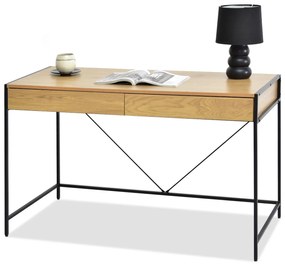 Masă PC Unica (stejar + negru). 1109856