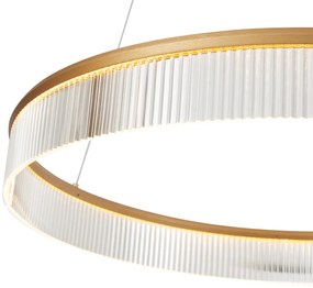 Lampa suspendată modernă alamă 78cm incl. LED cu 3 trepte de intensitate luminoasă - Anello Chandelier