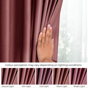 Draperie roz dimout (semi-opacă) din catifea 140x270 cm Eyelets – Restilo