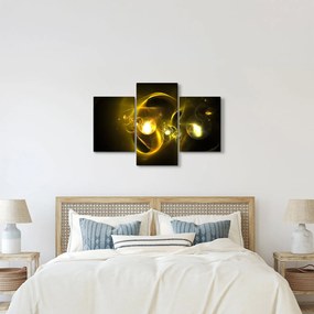 Tabloul abstract cu bile galbene (90x60 cm)