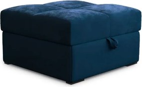 OFERTA Taburet albastru inchis ZENOVA cu spatiu de depozitare 65x65 cm II. calitate