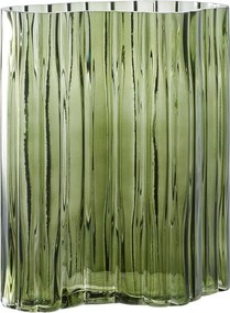 Vază verde din sticlă (înălțime 26,5 cm) – House Nordic
