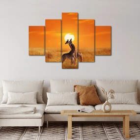 Tablou - Girafe în Parcul Național Serengeti (150x105 cm)