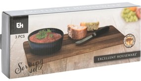 Set de servit EH Torrente, 3 piese, verde , 30 x12 cm