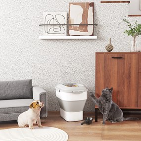 PawHut Recipient pentru Crochete de Câini Capacitate 5-25L cu Închidere Ermetică Gri | Aosom Romania