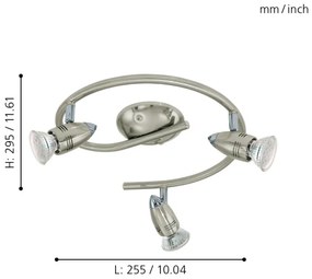 Eglo 92643 - LED Lampa spot MAGNUM 3xGU10-LED/3W/230V