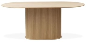 Masă de dining cu blat cu aspect de lemn de stejar 95x180 cm Nola – Unique Furniture