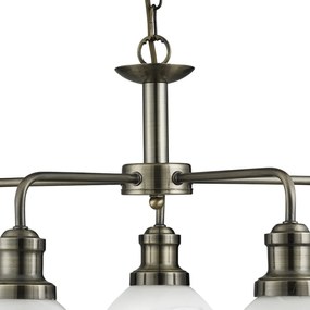Lustra suspendata design clasic Bistro 5L alama antique 1595-5AB SRT