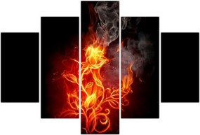 Tablou - Trandafiri în foc (150x105 cm)