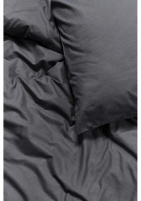 Lenjerie pentru pat dublu din bumbac stonewashed Bonami Selection, 200 x 220 cm, gri antracit