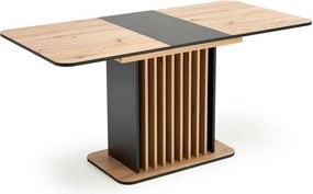 Masa extensibila WILSON, stejar artisan/negru, PAL laminat, 120/158x77