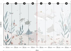 Tapet pentru copii 400 cm x 248 cm Dreamy Seabed – Lilipinso