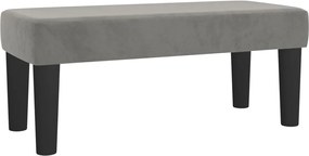 vidaXL Bancă, gri deschis, 70x30x30 cm, catifea