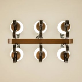 Lustră pe lanț Brilagi QUEEN 6xE14/40W/230V fag/nuc