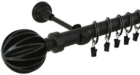 Galerie simpla salerno 25 mm negru (Alege marime: 360 cm)