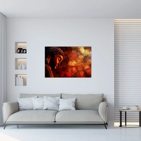 Tablou - Buddha în nuanțe roșii (90x60 cm)