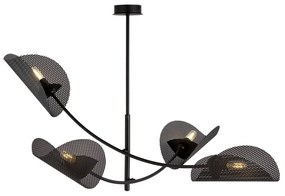 Lustra cu 4 surse de iluminat design modern Gladio 4 negru