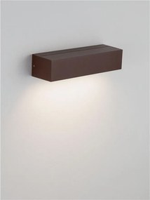 Aplica exterior corten liniara 22cm IP65 LED CCT PRISMATIC