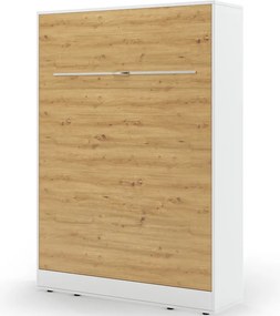 Pat rabatabil Devesto Vertical Wall 140 Artisan Eiche LED, 140x200 cm – Artisan Eiche