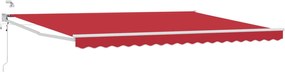 vidaXL Cort electric retractabil Roșu 4 × 3 m