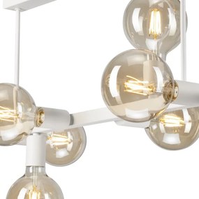 Lustră pe tijă ASTRID 8xE27/60W/230V alb