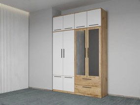 Set mobila dormitor complet Alb/Stejar Levi C23