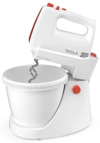 Mixer cu cupa Tesla MX501WRB, 500W, 5 viteze, Turbo, 3 L, Alb/Rosu