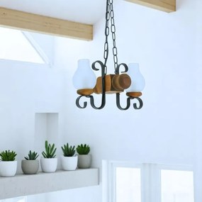 Lustră pe lanț Brilagi RUSTIC 2xE14/40W/230V fag