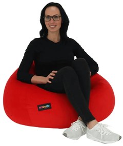 Fotoliu tip sac, material textil roşu, TRIKALO