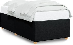 vidaXL Cadru de pat fără saltea țesătură neagră 90x190 cm