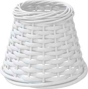 vidaXL Abajur de veioză, alb Ø15x12 cm răchită