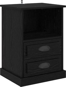 vidaXL Dulap de noapte Stejar Negru 36 x 43 x 60 cm Lemn compozit