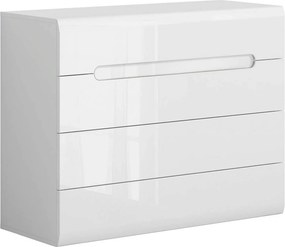 Comoda AZTECA TRIO, alb, PAL, cu sertare, 105x41x84 cm