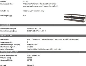 Comoda TV design elegant LUX Parker L 115107 HZ