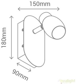 Aplica de perete LED pentru baie IP44 CLART 5W 541400 SU