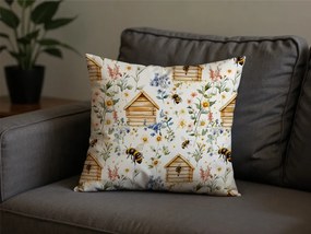 Husa de perna din bumbac WOODEN HOUSES POLY 45x45 cm, colorat