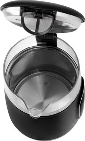 Cana electrica Adler AD 1305 BS, 1850/2200 W, 1,7 L, Control tactil, Afisaj LCD color, 5 setari de temperatura 40-100°C, Filtru anticalcar, Negru/Gri