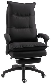 Vinsetto Scaun Birou cu Masaj, cu Înălțime Reglabilă, 6 Puncte de Masaj și Telecomandă, 70x62x120-130 cm, Negru | Aosom Romania