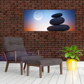Tablou cu pietre suprapuse (120x50 cm)